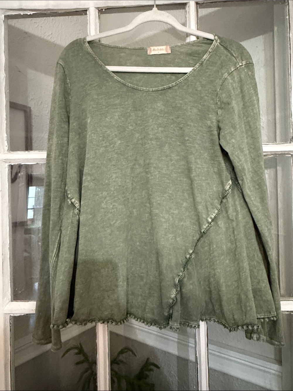 Alter’d State Washed Sage Long-Sleeve Women's Top